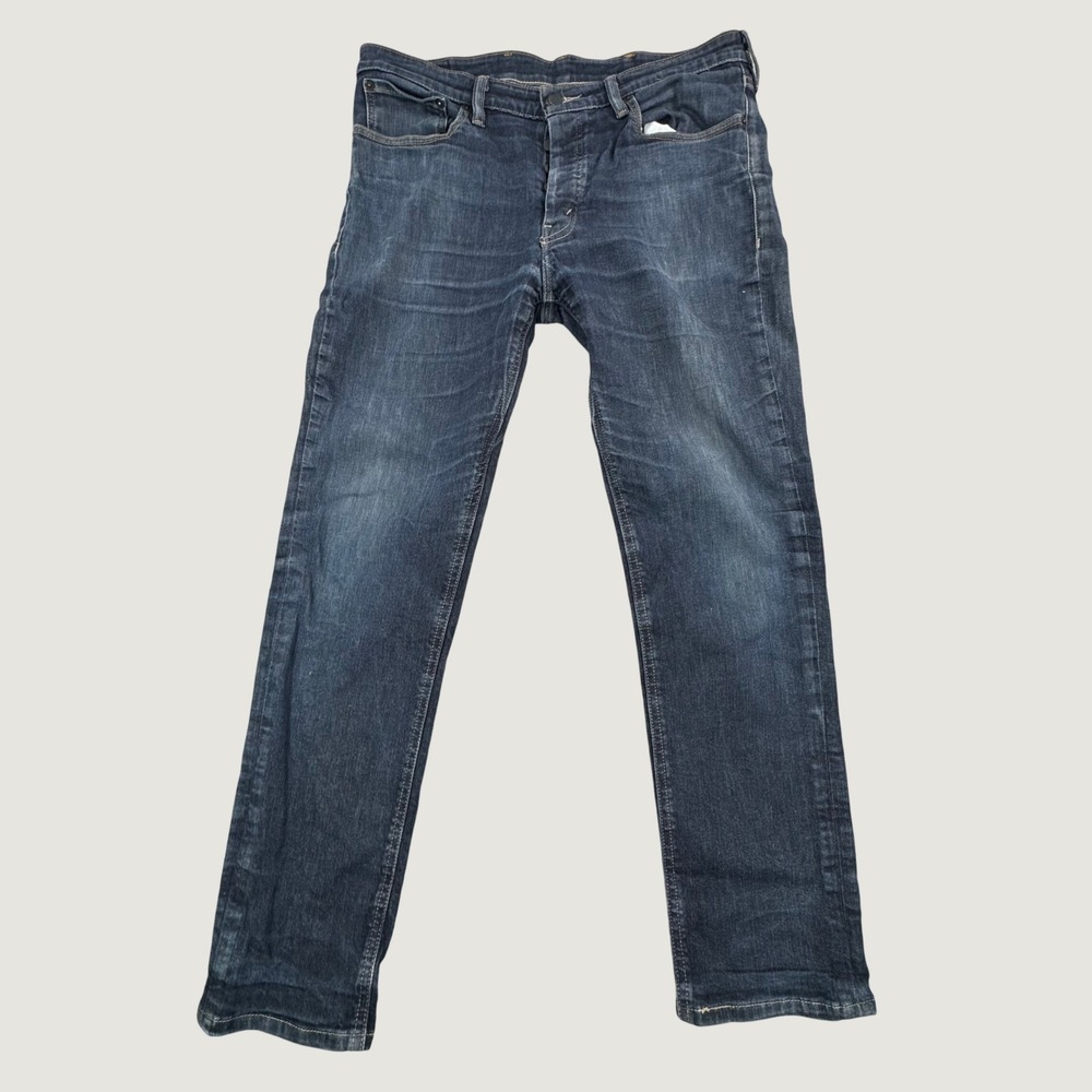 Levis 511 Slim Fit Jeans Mens 38x32 Dark Wash Indigo Denim Button Fly 191110003